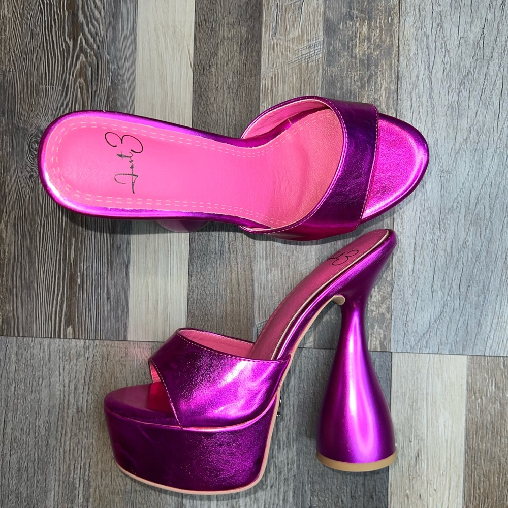 Pink mule heels (Hourglass couture heels)